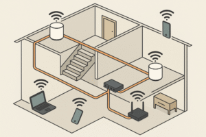 Backhaul Ethernet en WiFi mesh: cuándo tirar cable y cómo hacerlo